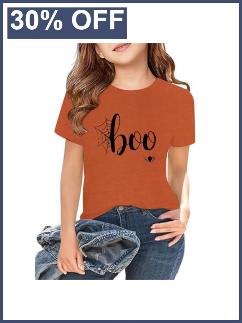 Kids Halloween Boo Shirt Ghost Pumpkin Short Sleeve Tee